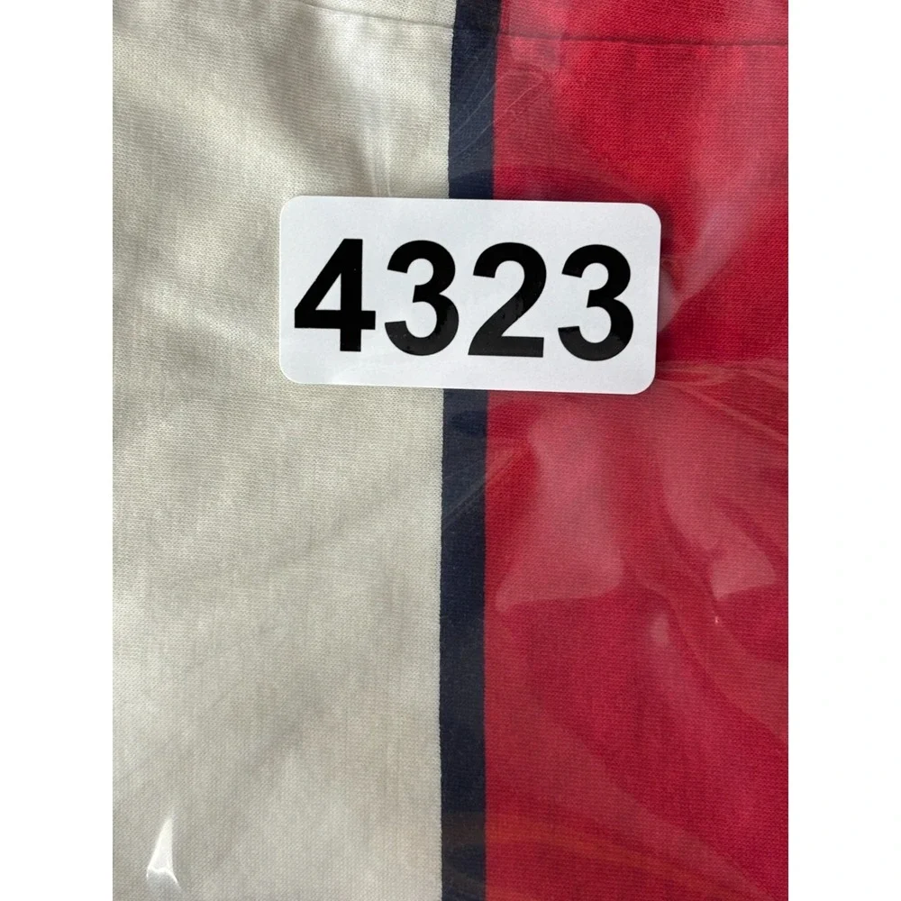 PGA Tour Polo Shirt Mens Ivory Striped Abstract Short Sleeve Size XL Vintage 90s - Picture 7 of 7